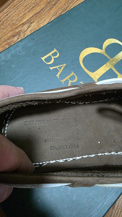 Мужские мокасины "Burton" из Европы натуральный нубук  кожа