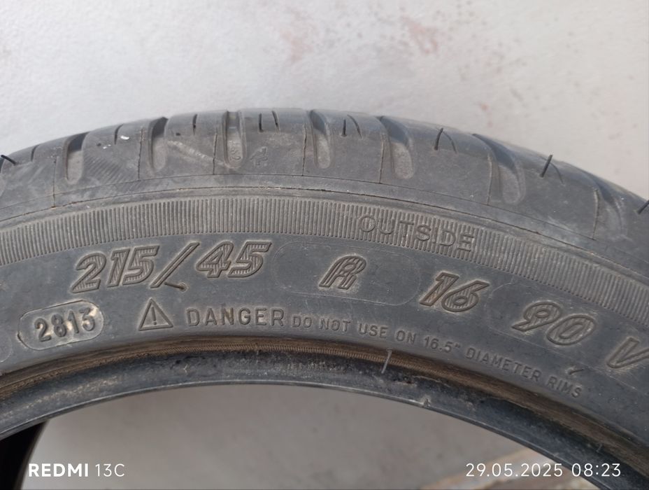 Летни гуми 215/45/16-8мм грайфер Мишелин