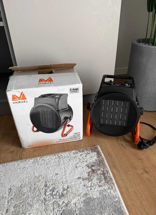 Aeroterma electrica Evotools, 3000 W, rezistenta ceramica