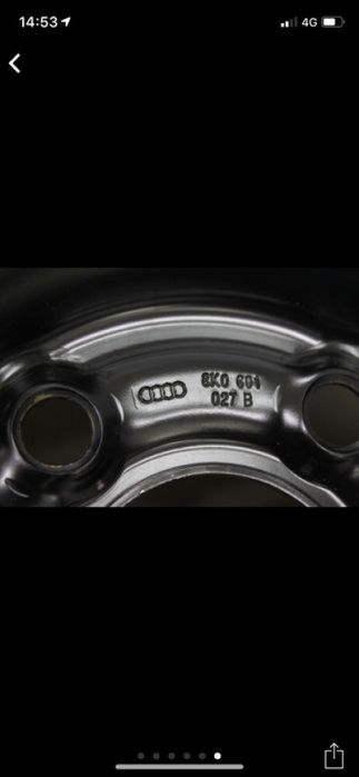 Резервна гума (патерица) 19" Audi А4, А5 А4 ауди 125 70 19