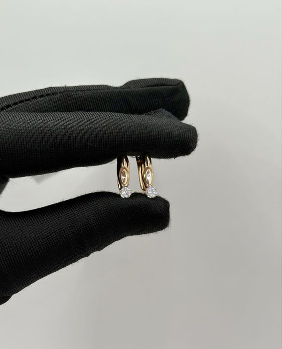 Золотые серьги 585 | Красное золото | 1,6 гр