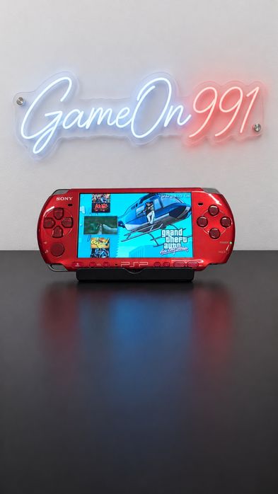 Sony PSP 3000, Modat, 550 jocuri, husă, folie, căşti, 9 în 1, 12 luni acoperire.