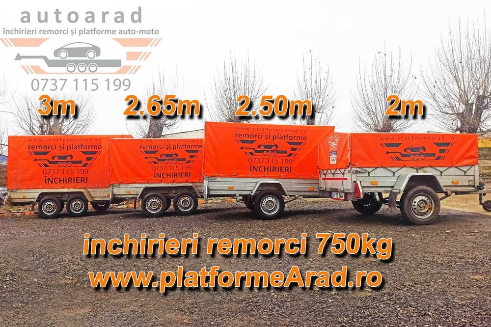 inchiriez trailer dublu remorca motociclete atv platforma slep