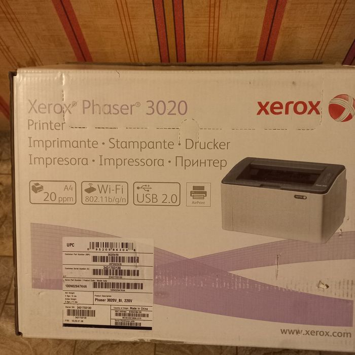 Xerox phaser 3020 ксерокс