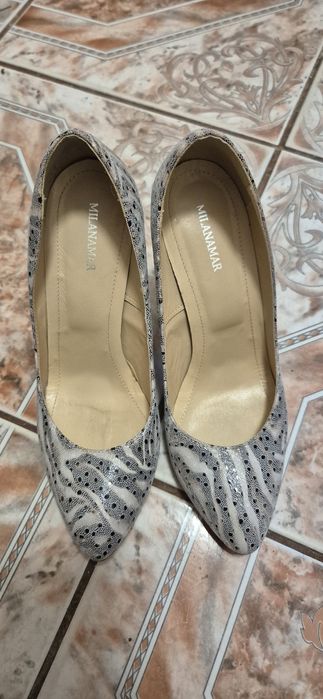 Pantofi dama cu toc gros Milanamar