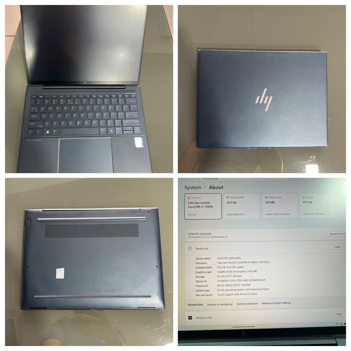 Vand laptop hp elite dragonfly g4 i7 1355u 16gb ddr5 ssd 512gb touchscreen