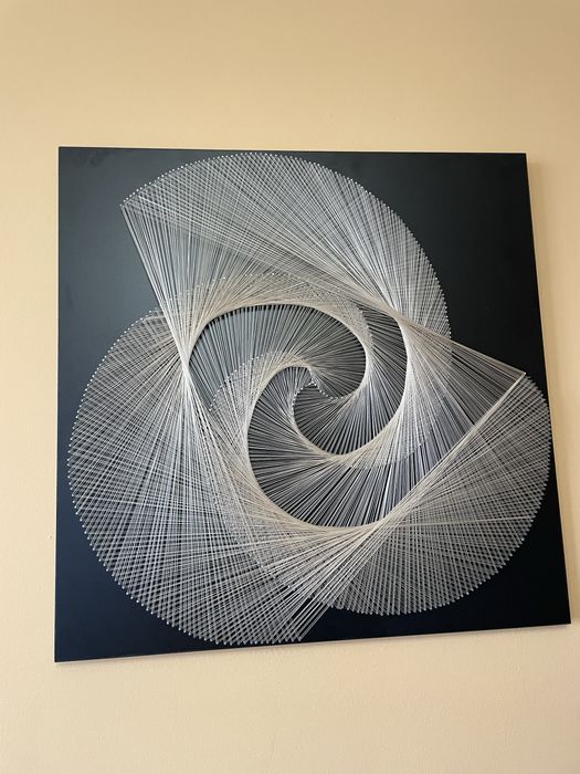 Пано картина от дърво и конци