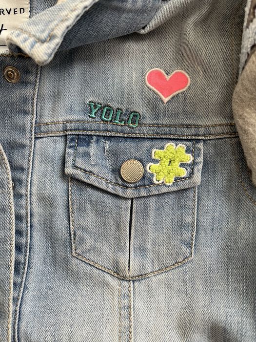 Geaca denim, Reserved, fete varsta 8-9 ani /134 cm