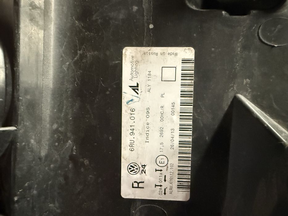 Фары поло 2013-дорест