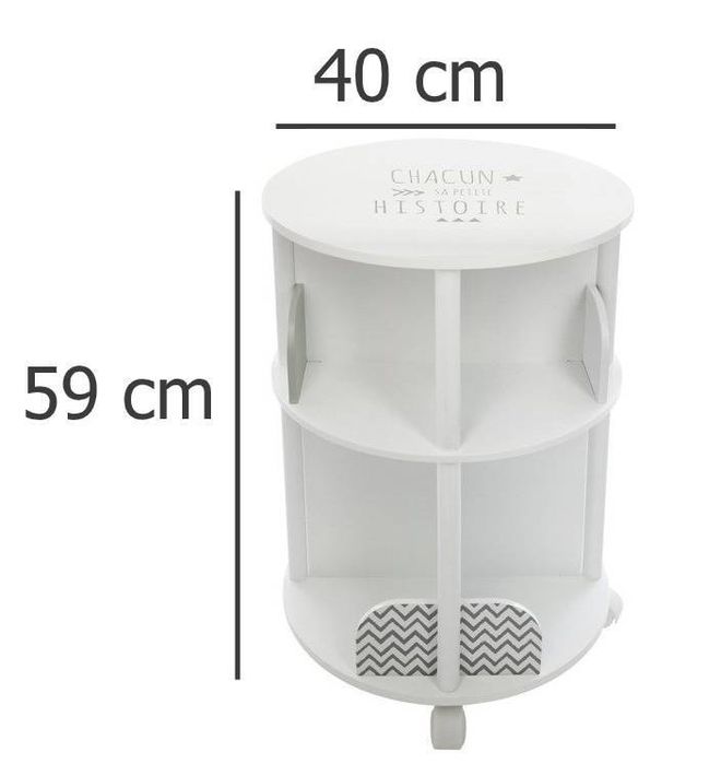 Bibliotecă si noptiera rotundă pentru copii