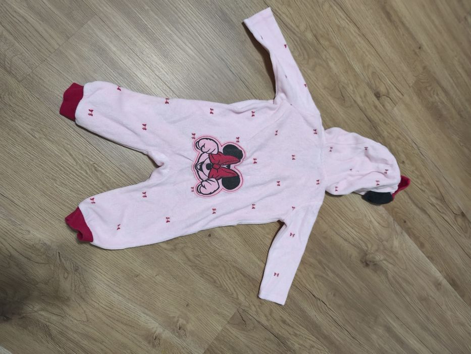Salopeta plușata bebe Disney