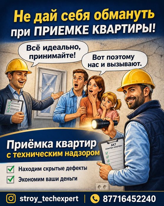 Техническая приёмка квартир. Технический надзор. Авторский надзор