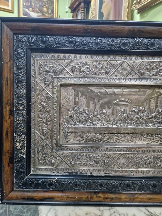 Прекрасна антикварна картина икона Тайната вечеря