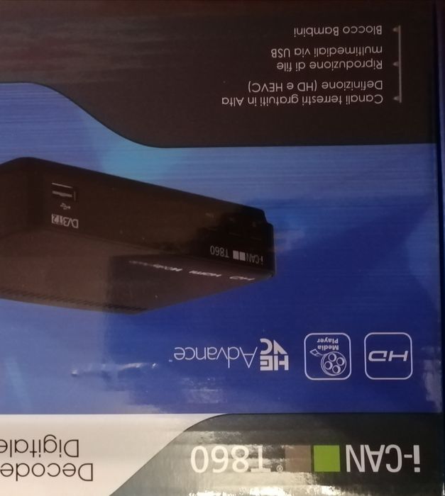 Декодер I-CAN T860, цифров HD DVB T2 телевизионен приемник