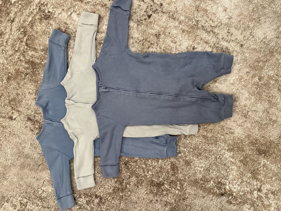 Лот дрехи 0-3 м ромпъри, бодита