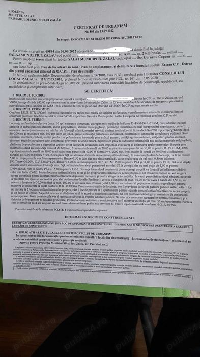 Teren de vanzare, 653 mp, pe strada C. Coposu cu acces la toate utilitatile