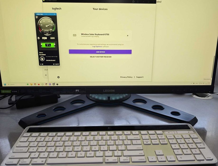 Tastatura Logitech Wireless Solar K750 pentru Mac