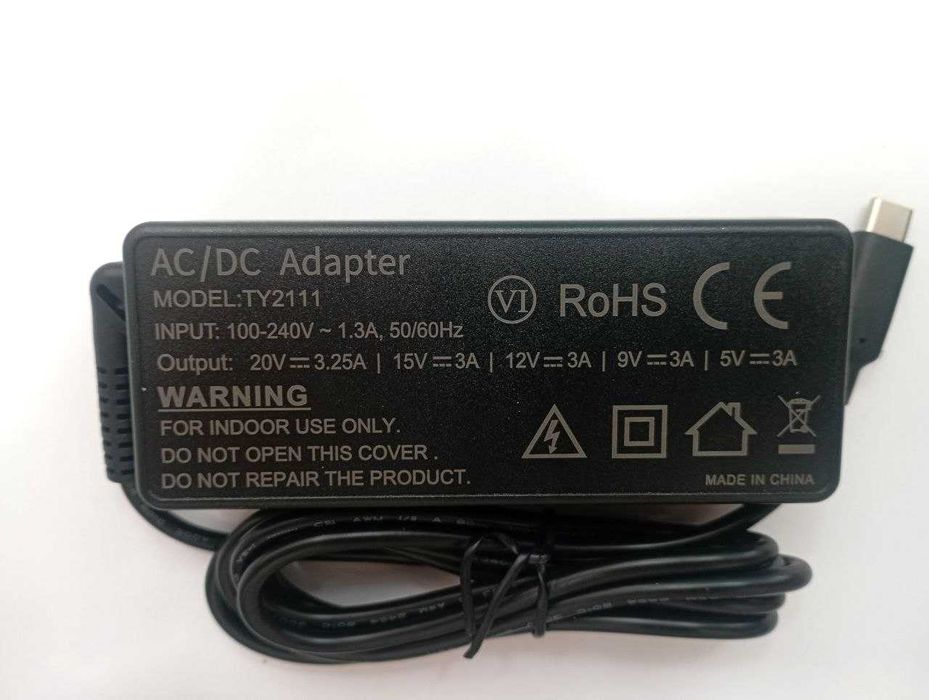 Новые зарядки USB-C Type-C 65W для ноутбуков – оптом и в розницу (PD)