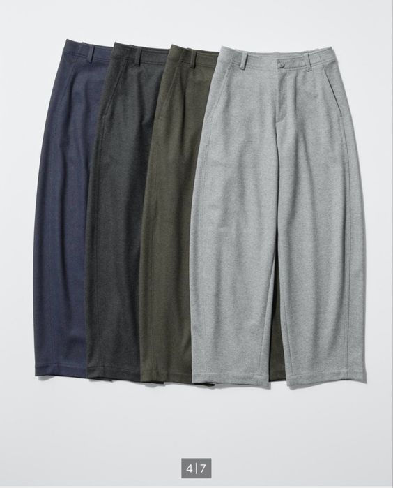 Популярные брюки UNIQLO Barrel, размер M, серые