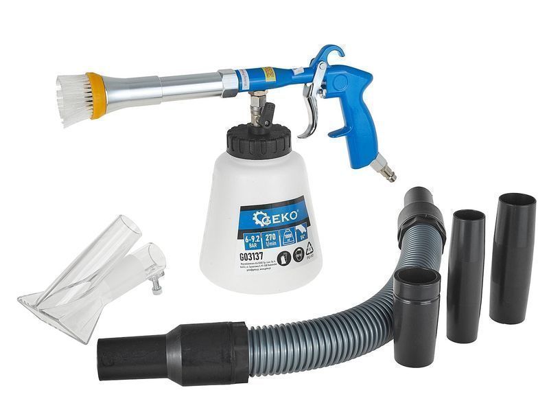 Пневматичен пистолет за миене на тапицерия tornador с адаптер за вакуу