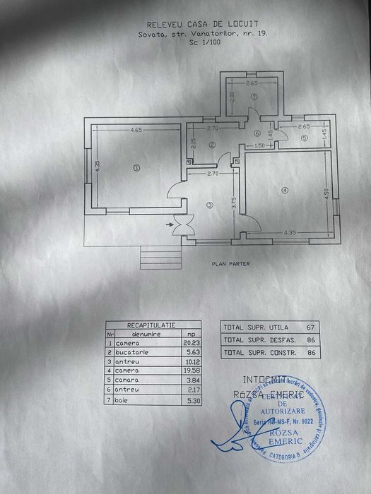 Casa cu 2 camere in Sovata str. Vanatorilor nr.19