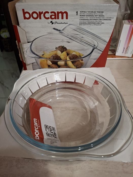 Тенджери под налягане и обикновени, иенско стъкло ,тиган