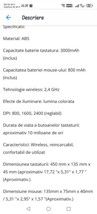 Vând tastatura mouse și căști gaming cu lumini