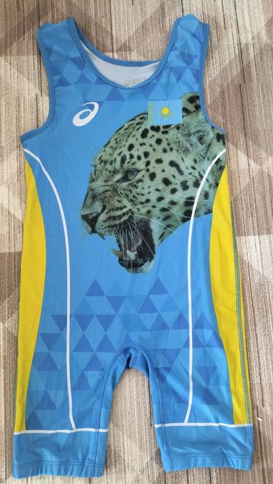 Борцовскии трико, синий оригинал