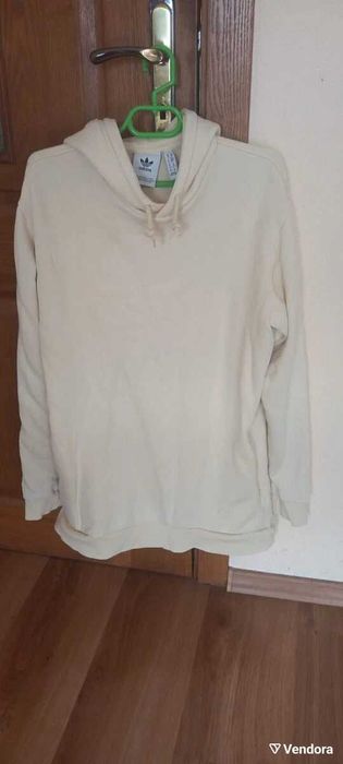 Суитшърт Adidas с качулка като ново, кремав цвят, размер M