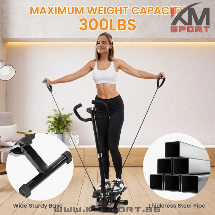 Нов степер с дръжки и ластици  2год гаранция