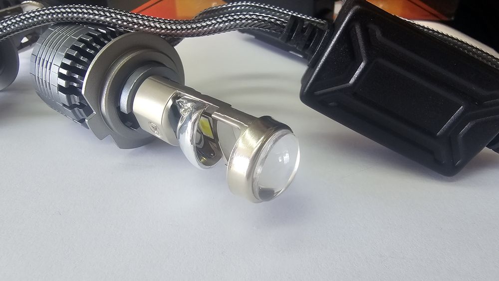 Led крушки за фарове с лупа, H7 canbus, cob