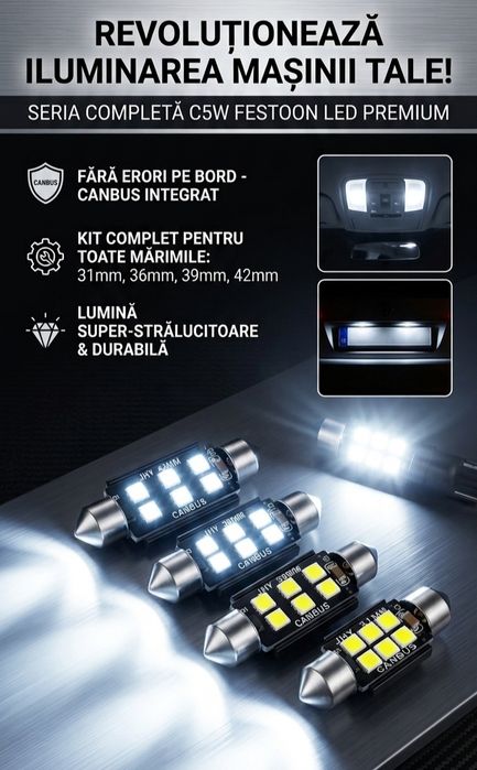 Set becuri led W5W(T10) și Sofit
