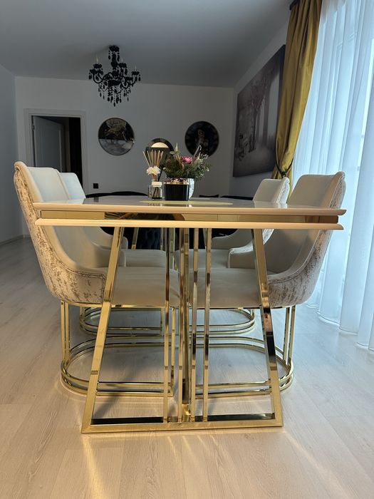 Masa de dining moderna tip marmura