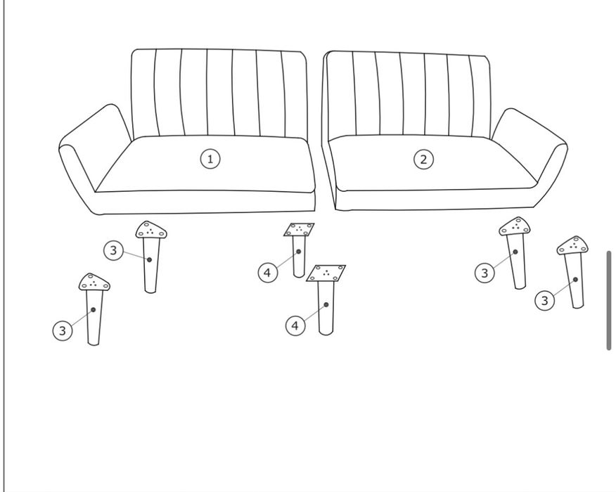 Canapea extensibilă HARNDRUP bleumarin