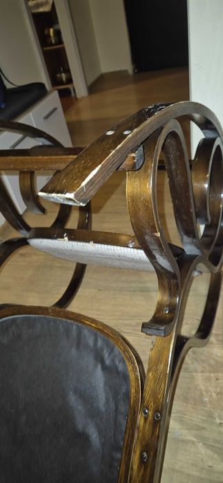 Scaun balansoar vintage din lemn curbat (stil Thonet)
