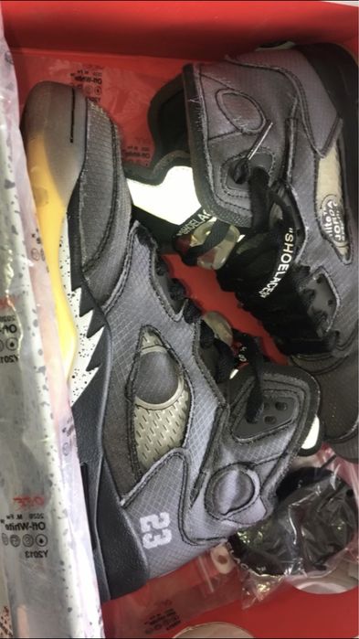 jordan 5 x off white black