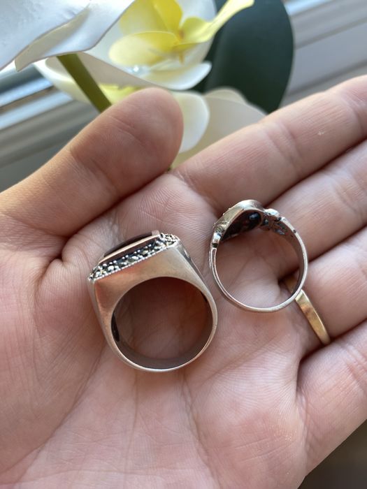 Ghiul barbatesc si inel de dama argint curat 925