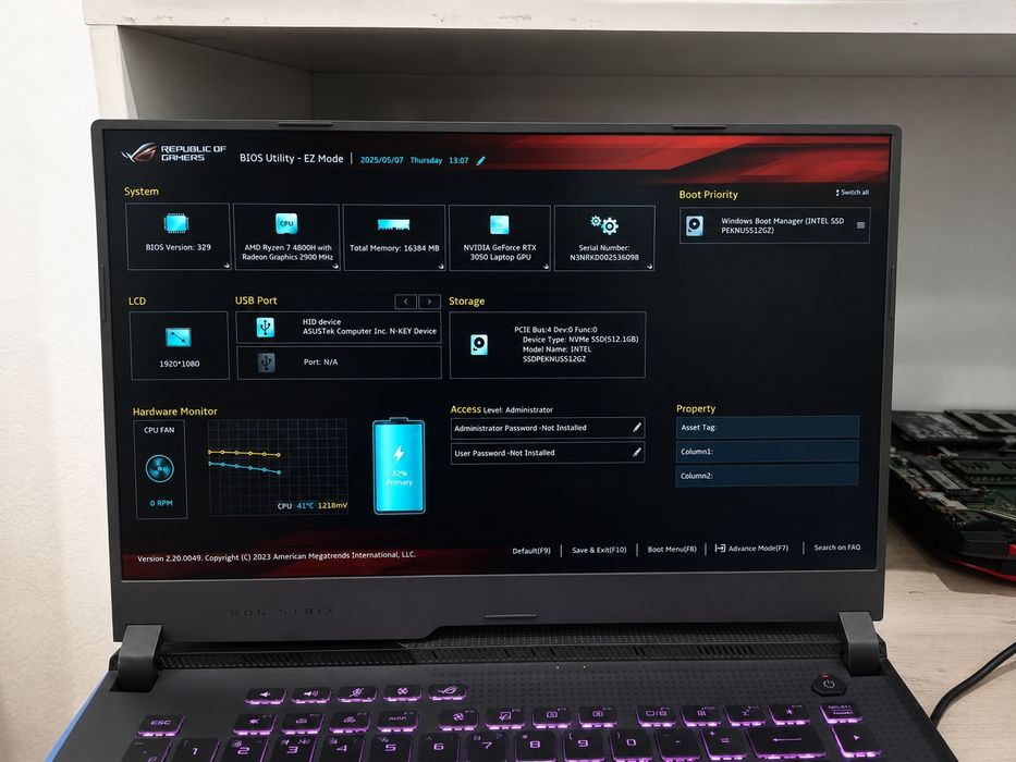 Продам игровой ноутбук ASUS ROG Strix G15