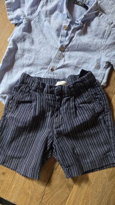 Лот от елек Zara 3-4г, четири ризи- 3-4г и едни къси панталони.