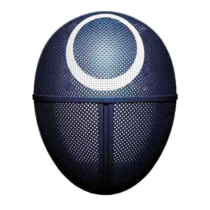 Set doua masti pentru carnaval, Squid Game, Cerc, Patrat, Negru