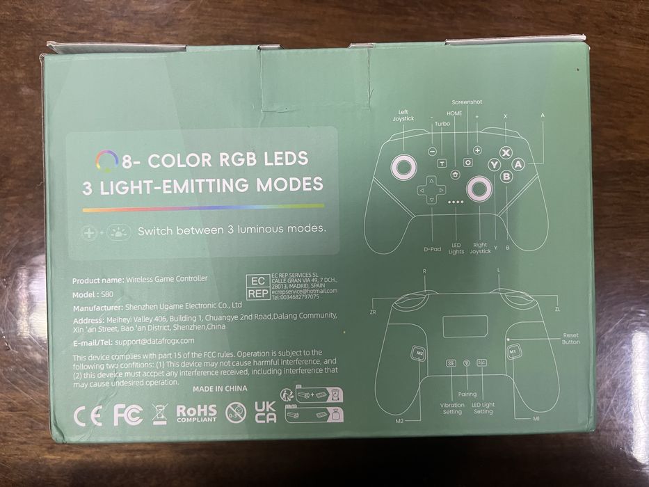 Безжичен контролер Data Frog S80 за Nintendo Switch / Lite / OLED / PC