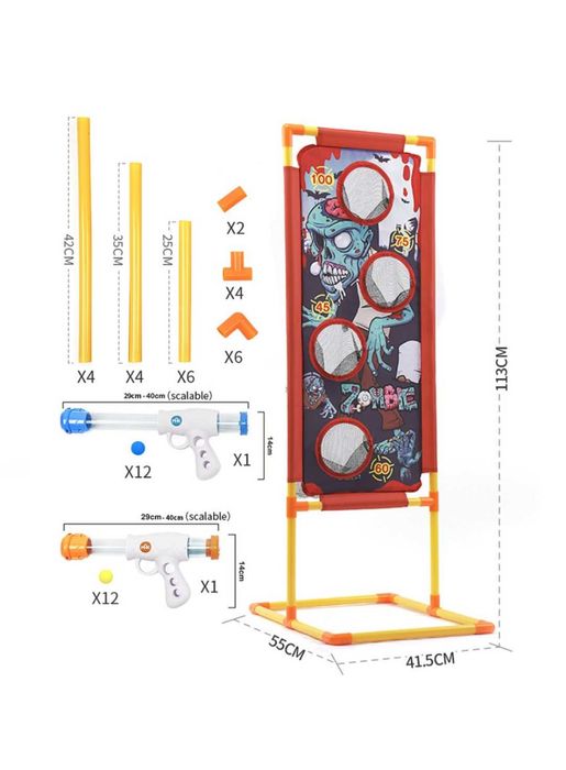 Комплект за игра, 2 въздушни пистолета, 24 топки от пяна