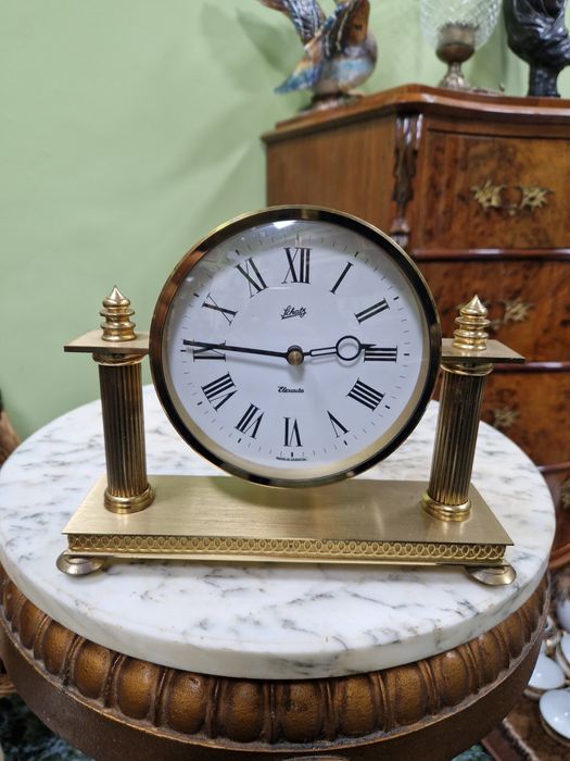 Рядък антикварен колекционерски немски настолен часовник Shcatz