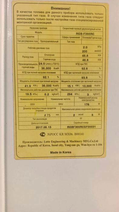 Печь котел газовый