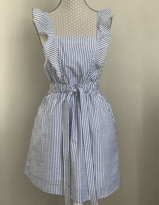 Rochie dungi alb-albastru (bleu) SUPERBA