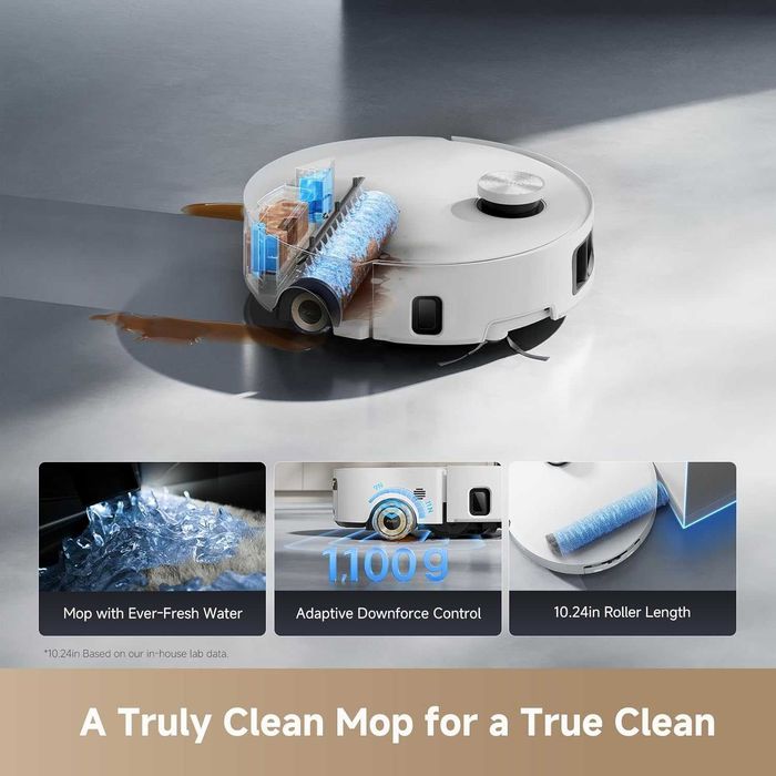 Робот Прахосмукачка + Автоматична Станция Dreame Aqua10 Roller за Сухо и Мокро 30000 Pa Самоизпразване Самопочистване!