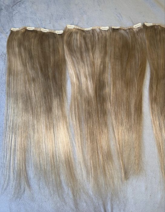 Extensii clip on par natural russian hair
