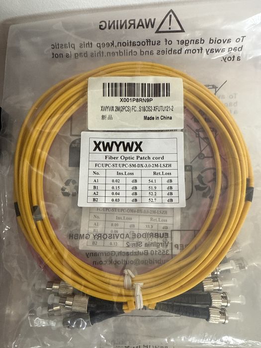 Cablu patch fibră optică 2x2m OM4 DX LSZH 3.0mm,duplex,LC FC SC ST