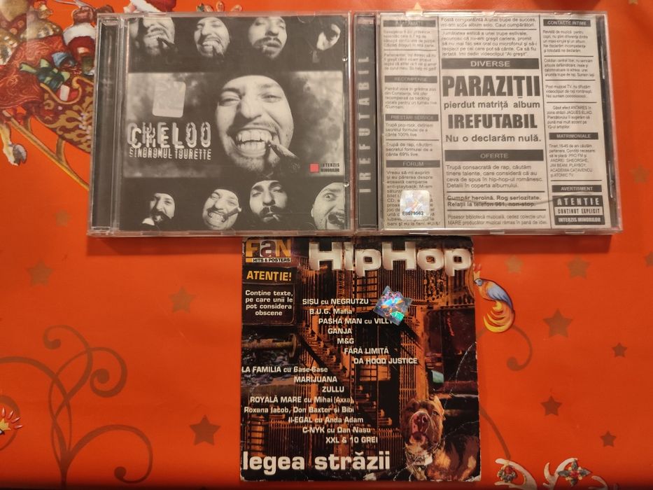 3 CD originale Parazitii Cheloo HipHop