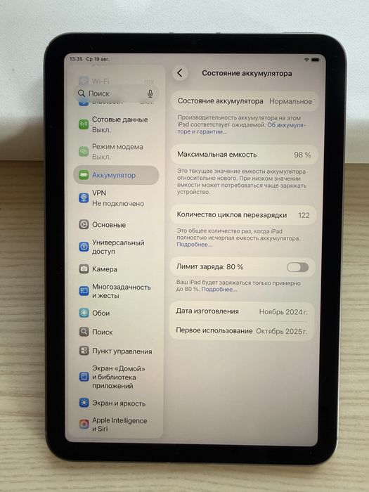 iPad mini A17 Pro 128GB Cellular 5G Space Gray + PITAKA